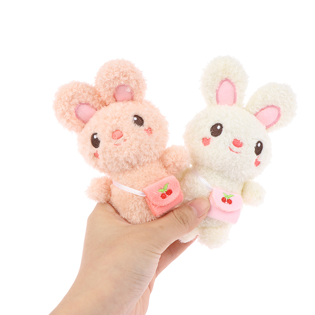 Miękki pluszowy króliczek niedźwiedź Mini o długości od 3.5 do 13 cm z wisiorkiem w formie misia na breloczek - lalka DIY, ozdoba i prezent - Wianko - 1