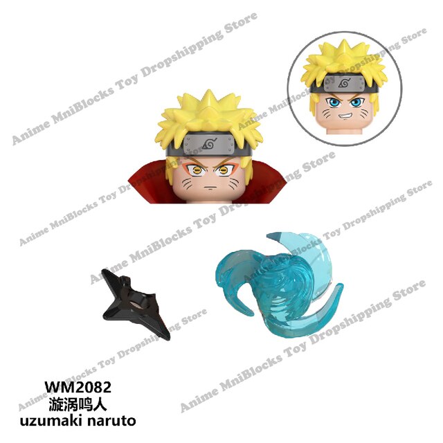 Klocki mini figurka Naruto, Sasuke, Kakashi - zabawki dla dzieci WM6105-6109 - Wianko - 8
