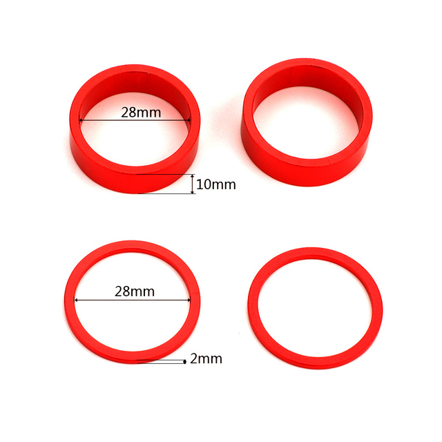 Widelec przekładka do mostka - 4 sztuki, 5/10mm, zestaw słuchawkowy, stop aluminium, rower MTB - Wianko - 1