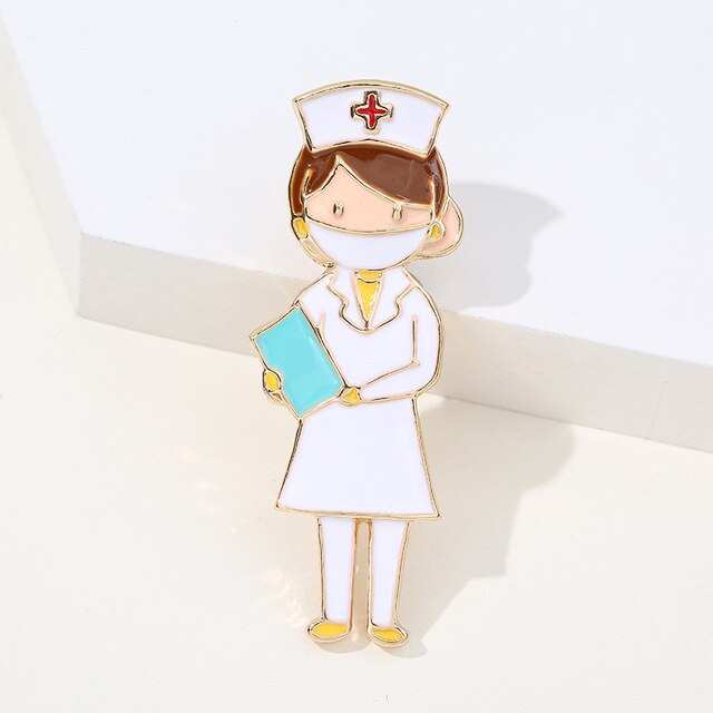 Pielęgniarka broszka emaliowana w kształcie szpilki dla kobiet - prezent dla studentów i lekarzy - Wianko - 7