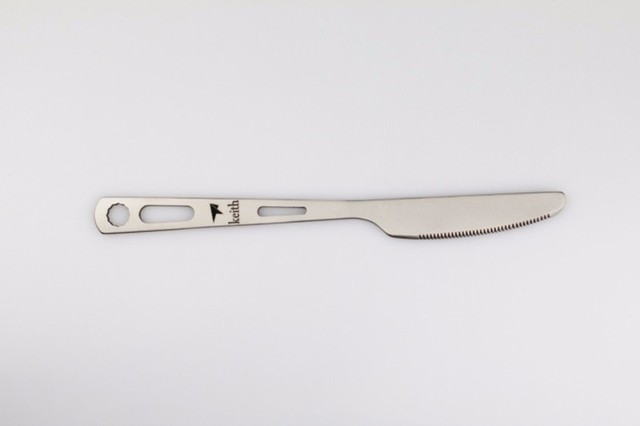 Keith tytanowa zastawa stołowa - przenośny nóż, widelec, łyżka - ultralekki zestaw sztućców z tytanu 53g KT310 na boże narodzenie - Wianko - 8