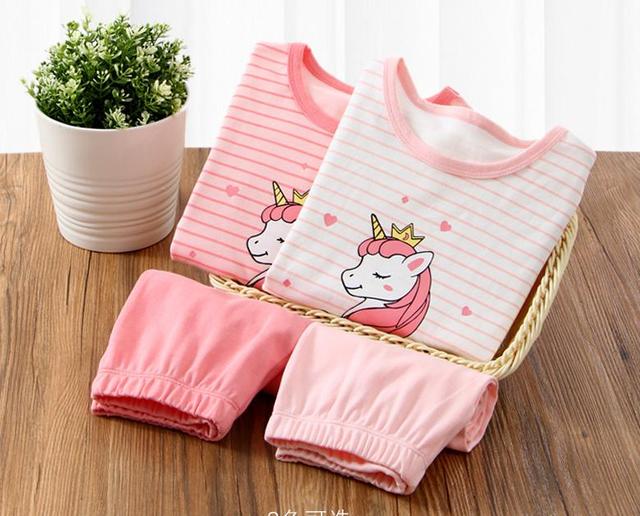 Zestaw kalesonów dla dzieci zimowa bielizna termiczna dla dzieci jesień Homewear dla dzieci bawełna zagęszczony ciepłe chłopięce piżamy zestaw - Wianko - 2