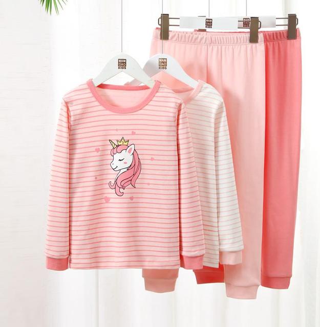 Zestaw kalesonów dla dzieci zimowa bielizna termiczna dla dzieci jesień Homewear dla dzieci bawełna zagęszczony ciepłe chłopięce piżamy zestaw - Wianko - 1