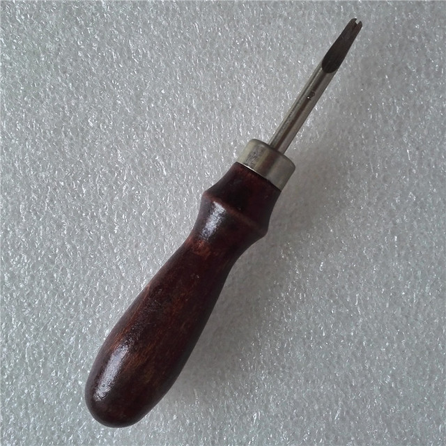 Ostry skórzany Craft Edge Beveler Skiving - nóż do cięcia ręcznego narzędzie rzemieślnicze, drewniana rączka, 0.8/1.0/1.2mm - Wianko - 5