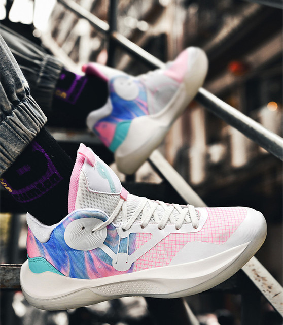 2021 Marka Unisex High Top buty do koszykówki dla mężczyzn i kobiet - kolorowe męskie sneakersy na platformie - Wianko - 11