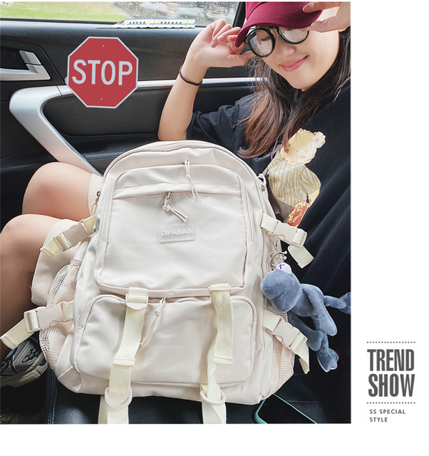 Duża pojemność plecak szkolny dla nastolatek - styl Preppy Harajuku - unisex - Wianko - 14