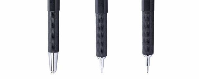 Rotring 300 - ołówek mechaniczny 0.5/0.7/2.0mm, metalowy uchwyt, czarny, szkolne kredki projektowe - Wianko - 3