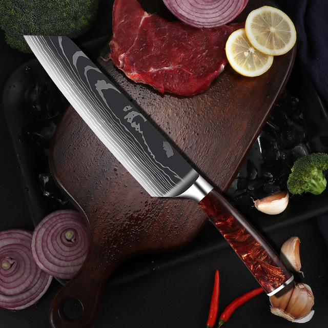 Zestaw profesjonalnych noży kuchennych: odkostnianie, rzeźniczy, do cięcia owoców i mięsa, krojenia, siekania, filetowania i ryb - Wianko - 5