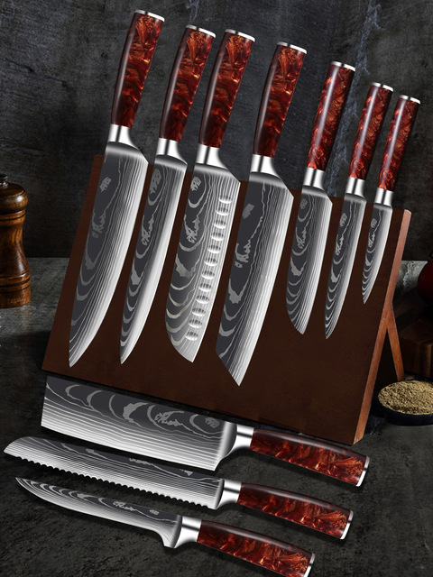 Zestaw profesjonalnych noży kuchennych: odkostnianie, rzeźniczy, do cięcia owoców i mięsa, krojenia, siekania, filetowania i ryb - Wianko - 11