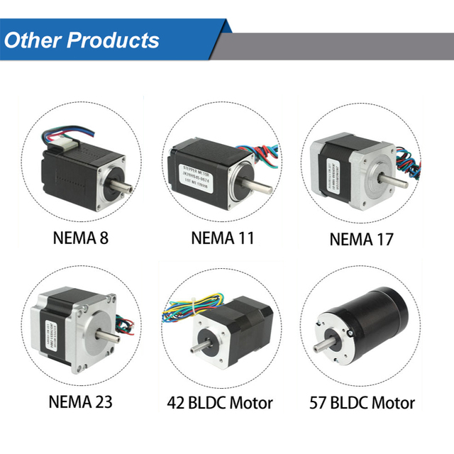 Nema 17 silnik krokowy 17HS08-1004S 20mm 1A 13Ncm 42 silnik Nema17 krokowy 4-ołów 3 szt./zest. dla DIY 3D drukarek CNC XYZ - Wianko - 8