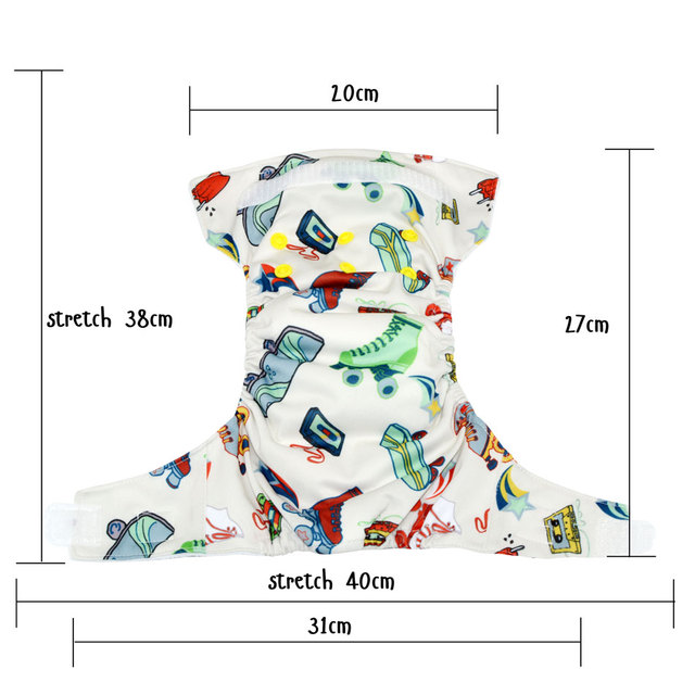 WizInfant Pieluchy z tkaniny AIO dla noworodków z szybkoschnącym polarowym runem - Wianko - 1