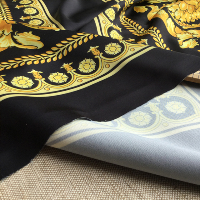 Tkanka poliestrowa z nadrukiem w 45 stylach mody barokowej na zamówienie do szycia sukien - metr DIY - Wianko - 5
