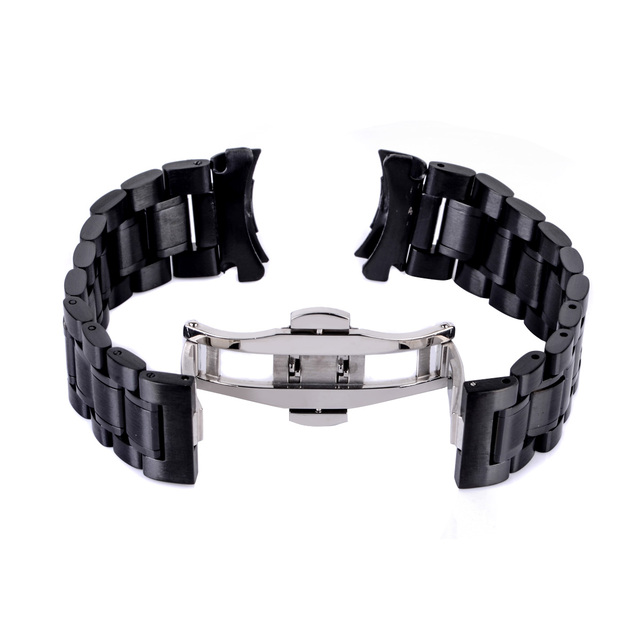 Składane zapięcie ze stali nierdzewnej pasek zegarka klasyki dla mężczyzn i kobiet - zamienny pasek zegarkowy 20/22mm - Wianko - 1