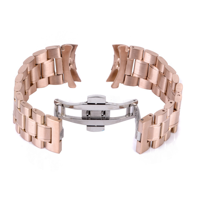 Składane zapięcie ze stali nierdzewnej pasek zegarka klasyki dla mężczyzn i kobiet - zamienny pasek zegarkowy 20/22mm - Wianko - 8