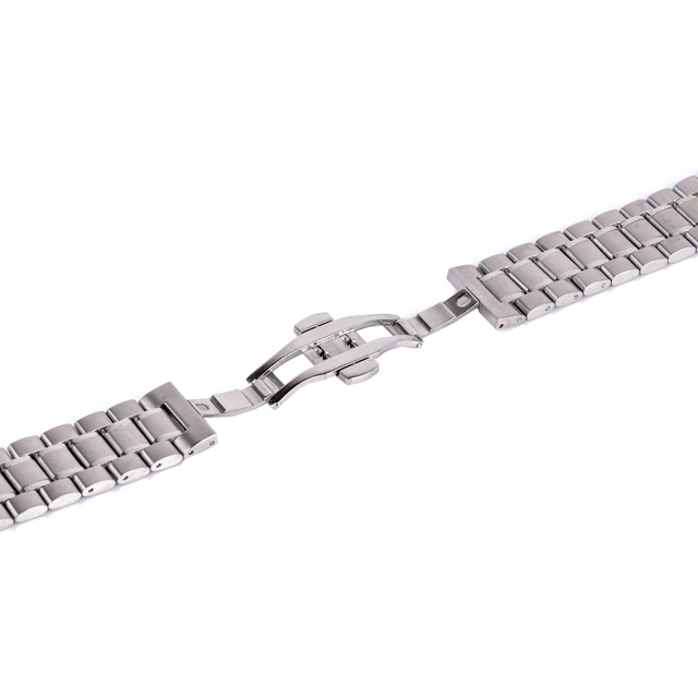 Składane zapięcie ze stali nierdzewnej pasek zegarka klasyki dla mężczyzn i kobiet - zamienny pasek zegarkowy 20/22mm - Wianko - 7