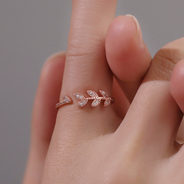 Romantyczne otwarte pierścienie ślubne z kryształowym sercem - Trendy biżuteria 2021 - Wianko - 16