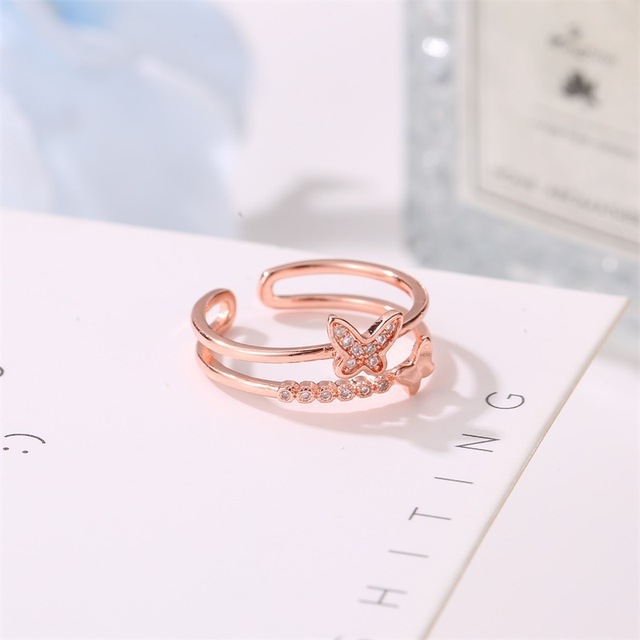 Romantyczne otwarte pierścienie ślubne z kryształowym sercem - Trendy biżuteria 2021 - Wianko - 13