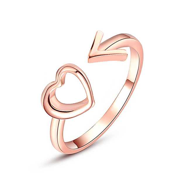 Romantyczne otwarte pierścienie ślubne z kryształowym sercem - Trendy biżuteria 2021 - Wianko - 10