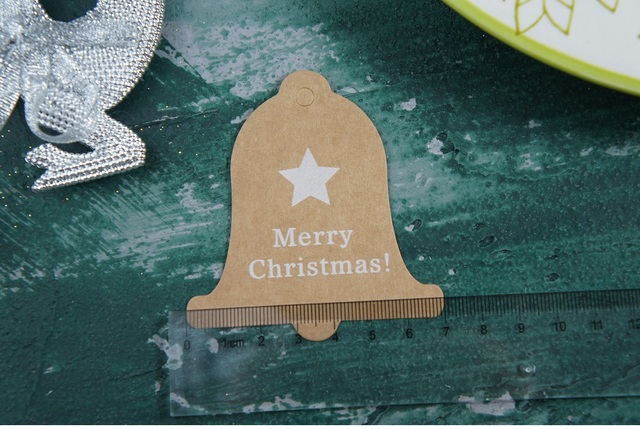 Duże opakowanie 100 sztuk papierowych dekoracji Boże Narodzenie, motyw prezentu, projekt etykiety, tagi Scrapbooking, Craft papier DIY - Wianko - 7