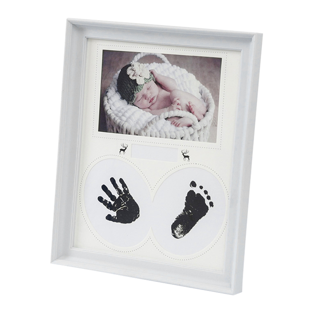Ramka na zdjęcia dziecka z odciskiem dłoni i stóp - zestaw noworodka - Wianko - 22