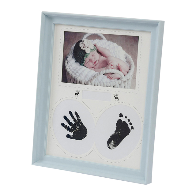 Ramka na zdjęcia dziecka z odciskiem dłoni i stóp - zestaw noworodka - Wianko - 25