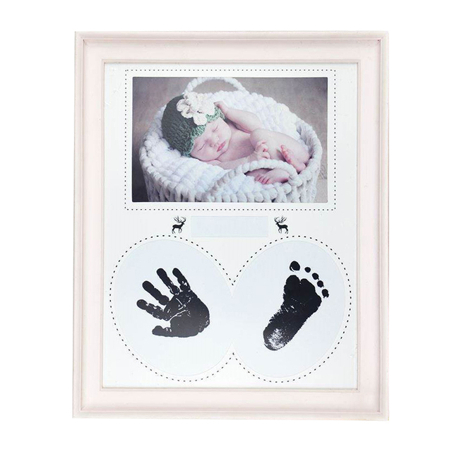 Ramka na zdjęcia dziecka z odciskiem dłoni i stóp - zestaw noworodka - Wianko - 21