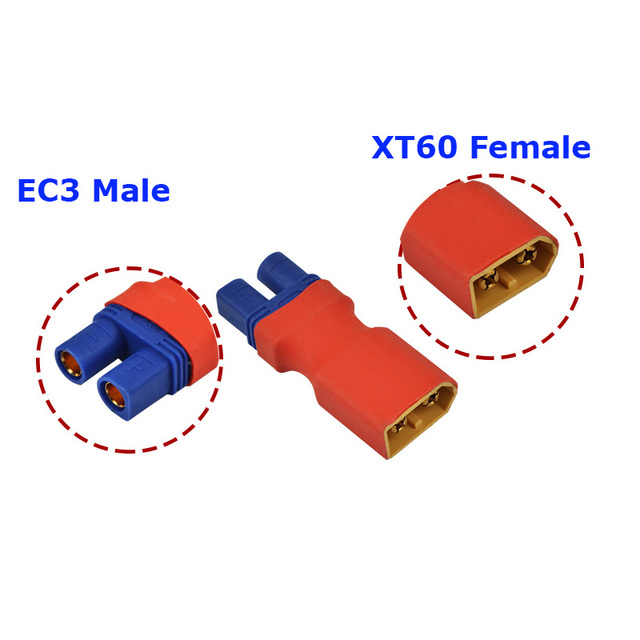 Adapter XT60 męskie/żeńskie do XT30 XT90 EC5 EC3 - konwerter RC Drone baterii - Wianko - 12