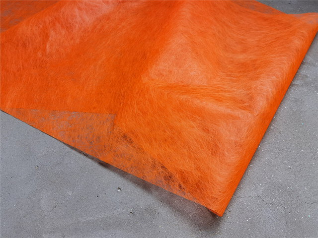 Materiał - Nieregularna pomarańczowa tkanina o liniowej teksturze, idealna do DIY, rekwizytów fotograficznych, pakowania, modelowania i projektowania - Wianko - 9