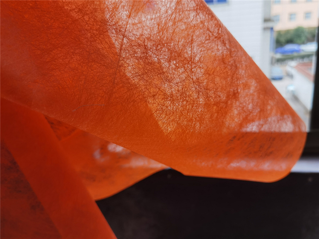 Materiał - Nieregularna pomarańczowa tkanina o liniowej teksturze, idealna do DIY, rekwizytów fotograficznych, pakowania, modelowania i projektowania - Wianko - 8