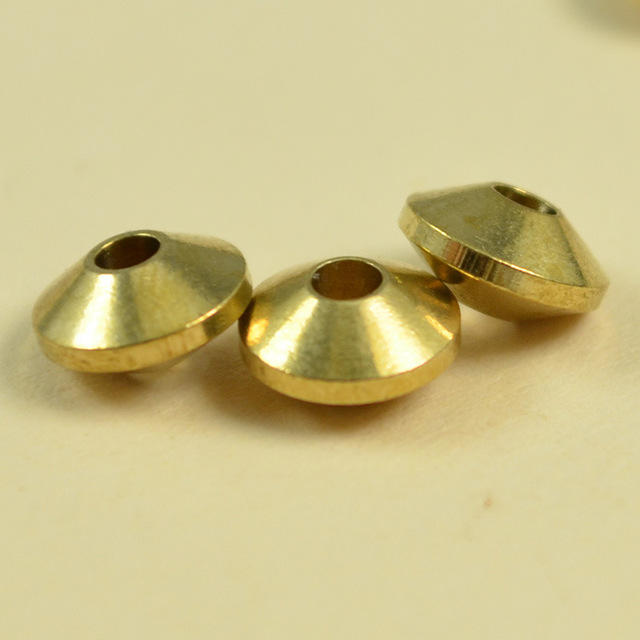 100 sztuk metalowych mosiężnych koralików, 4mm, 5mm, 6.5mm, do wyrobu biżuterii - Wianko - 4