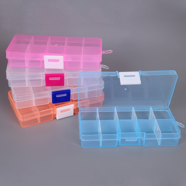 Biżuteria pudełko do przechowywania dla projektantów - 10 komórek, regulowane, 5 kolory - Wianko - 13