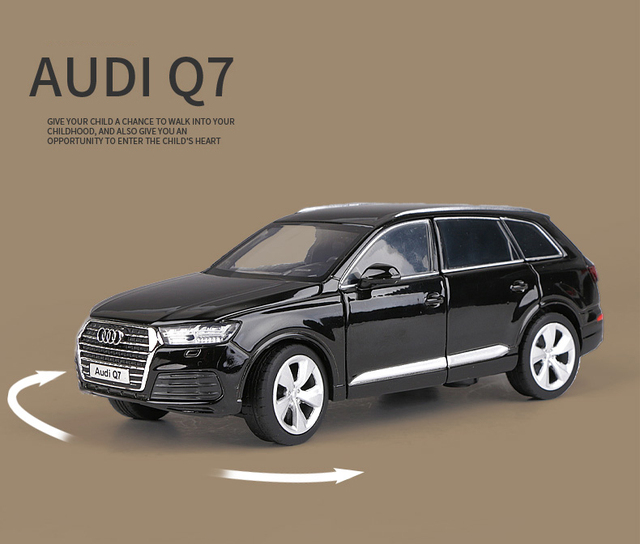 Nowy model Audi Q7 Sport SUV - odlewane auto z dźwiękiem i światłem, skala 1:32 - idealne dla dzieci, prezent kolekcjonerski - Wianko - 5