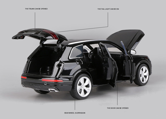 Nowy model Audi Q7 Sport SUV - odlewane auto z dźwiękiem i światłem, skala 1:32 - idealne dla dzieci, prezent kolekcjonerski - Wianko - 3