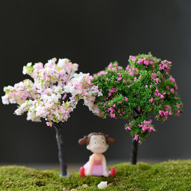 Plastikowe mini drzewo Sakura - dekoracja do ogrodu i wnętrza - Wianko - 9