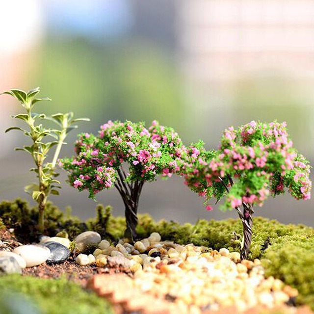 Plastikowe mini drzewo Sakura - dekoracja do ogrodu i wnętrza - Wianko - 7