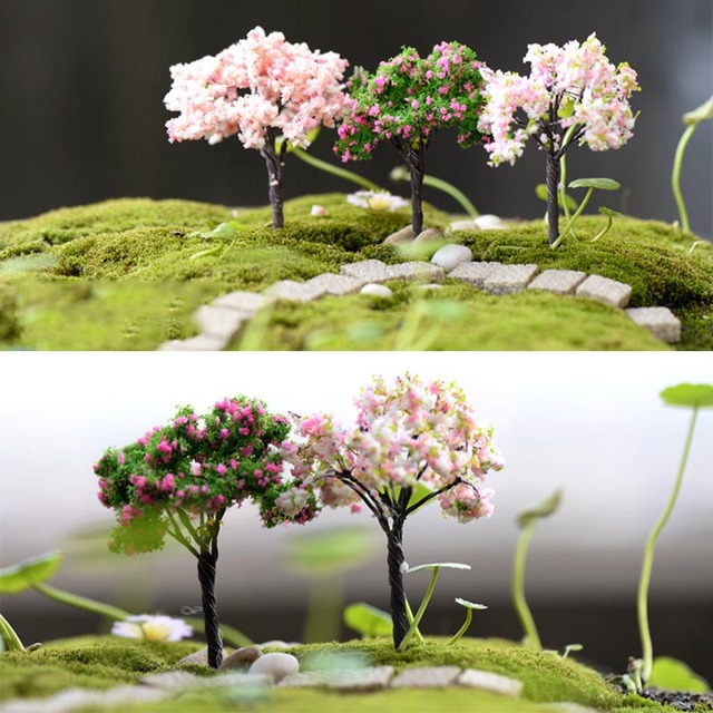 Plastikowe mini drzewo Sakura - dekoracja do ogrodu i wnętrza - Wianko - 11