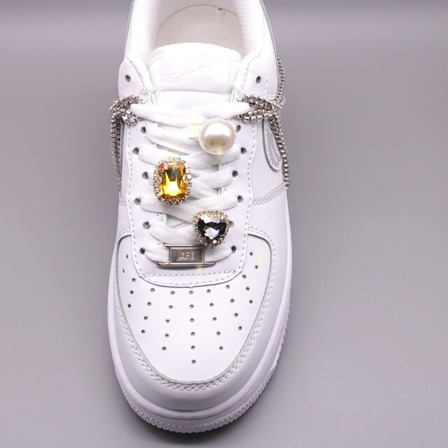 DIY Charms - Eleganckie perły do butów Nike Air Force 1 - Akcesoria jakościowe, Shoelace, Klamra - Wianko - 5