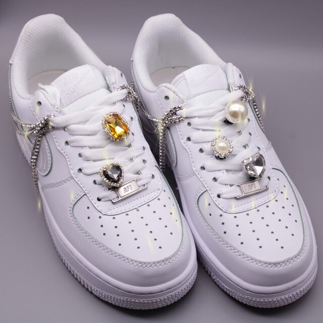 DIY Charms - Eleganckie perły do butów Nike Air Force 1 - Akcesoria jakościowe, Shoelace, Klamra - Wianko - 2