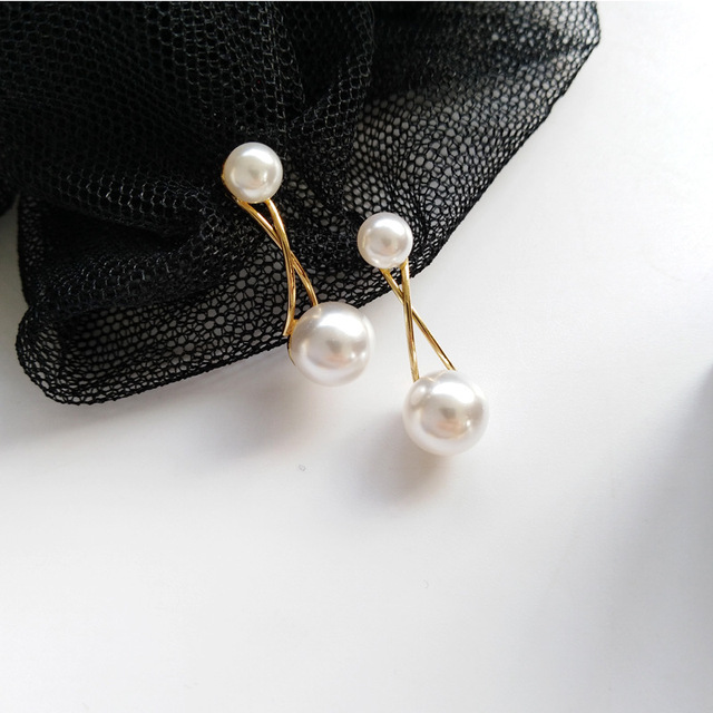Wiszące kolczyki z perłami i koreańskimi motywami - Wianko - 7