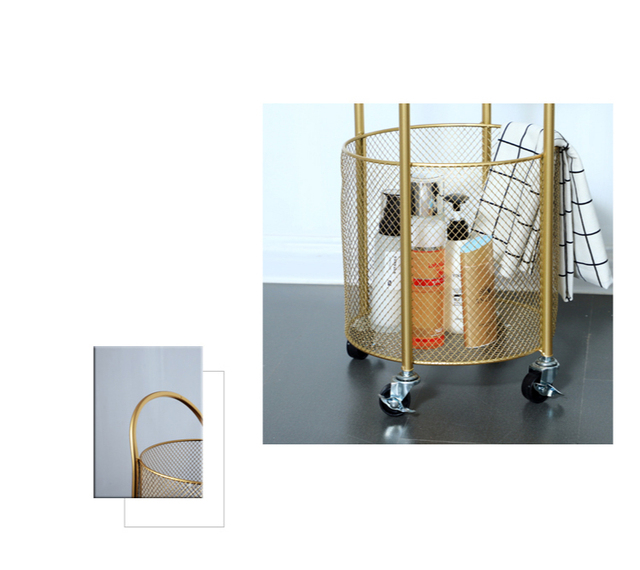 Artefakt domowy: Nordic Wheel – brudny kosz na bieliznę z wózkiem do przechowywania ubrań w łazience - Wianko - 4