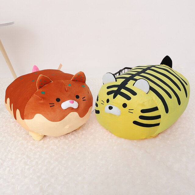 Pluszowy tygrys w stylu Anime - lalka z kotem i lodami - Wianko - 2