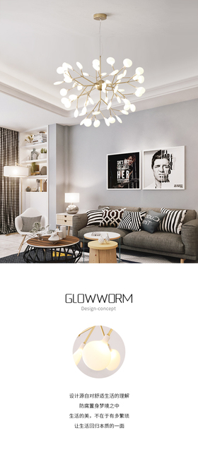 Żyrandol nordycki post-nowoczesny, prosty, kreatywny, ciepłe oświetlenie, lampa Celebrity do sypialni i salonu - Wianko - 63
