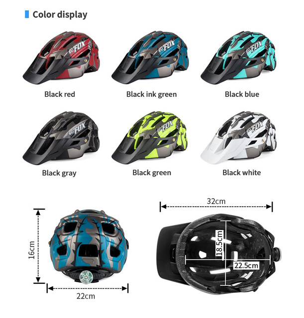 Kask rowerowy Batfox 2020 dla dorosłych mężczyzn i kobiet - bezpieczna jazda na rowerze górskim i po drodze - Wianko - 4