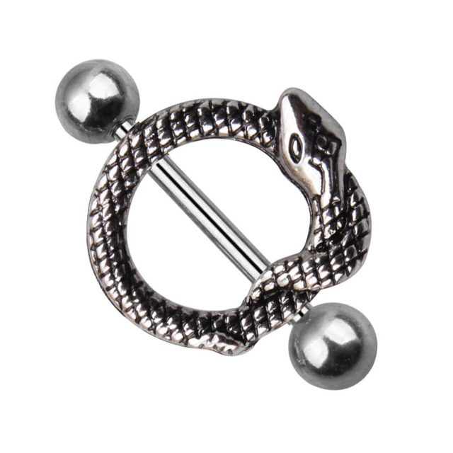 Pierścienie na sutki ze stali nierdzewnej w kształcie węża - biżuteria do ciała dla kobiet - Wianko - 4