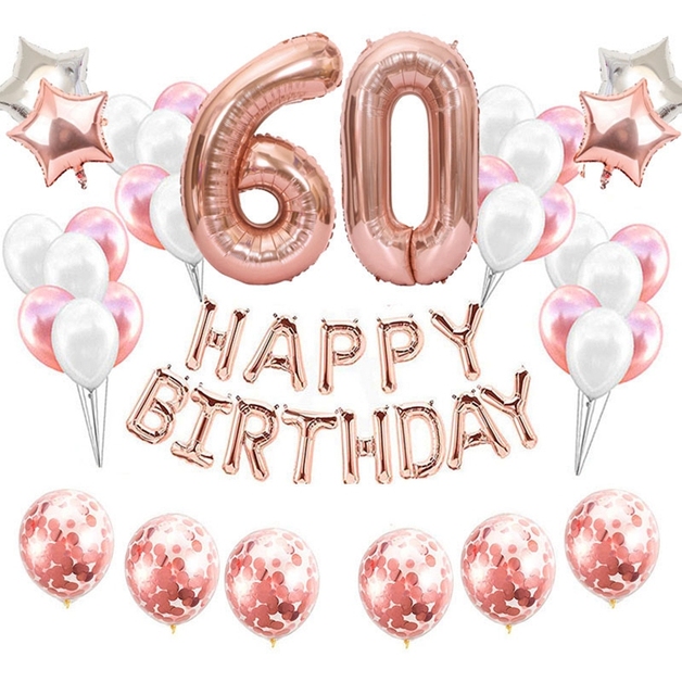 37 sztuk złotych foliowych lateksowych balonów cyfrowych dekoracji na urodziny - 10 15 16 21 25 30 35 40 50 60 lat - Wianko - 9