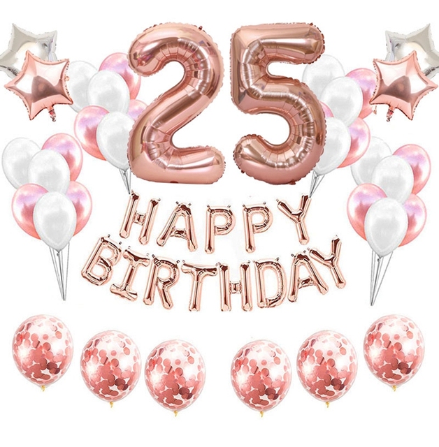 37 sztuk złotych foliowych lateksowych balonów cyfrowych dekoracji na urodziny - 10 15 16 21 25 30 35 40 50 60 lat - Wianko - 5