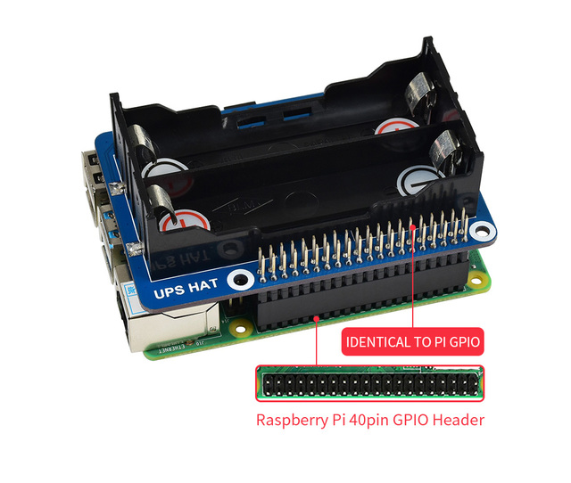 Płytka zasilająca UPS HAT GPIO dla Raspberry Pi - stabilne zasilanie 5V - Wianko - 4