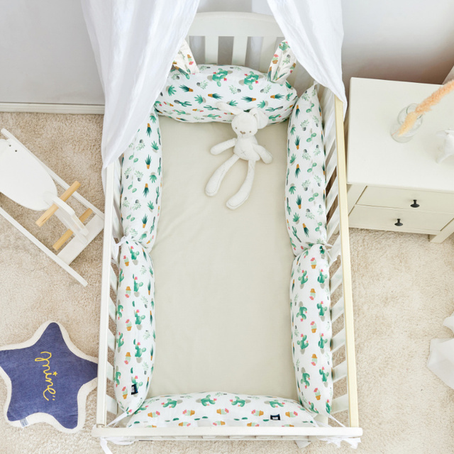 Zderzak łóżka dla niemowląt - zestaw 6 sztuk, poduszki Bebe, ochrona przed uderzeniami, wystrój do pokoju - Wianko - 9