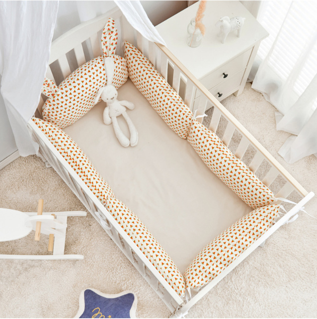 Zderzak łóżka dla niemowląt - zestaw 6 sztuk, poduszki Bebe, ochrona przed uderzeniami, wystrój do pokoju - Wianko - 8