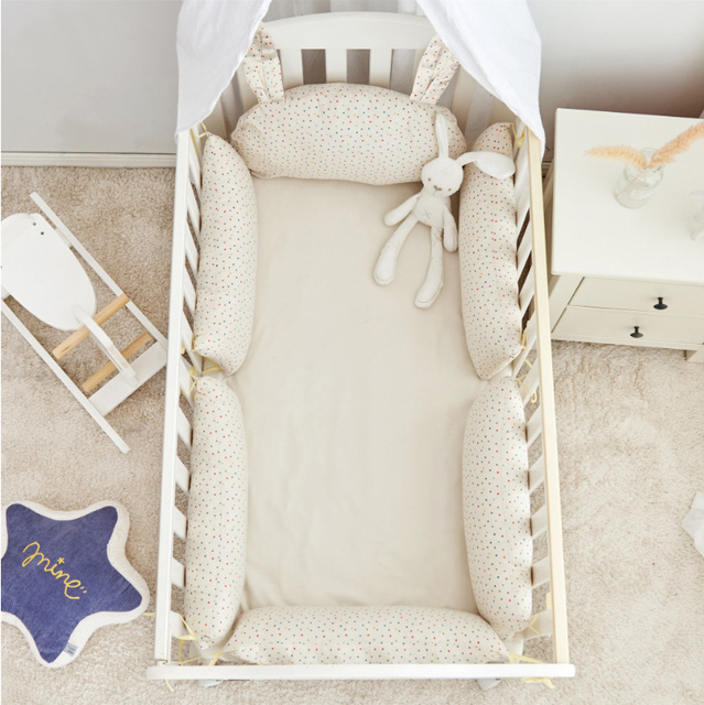 Zderzak łóżka dla niemowląt - zestaw 6 sztuk, poduszki Bebe, ochrona przed uderzeniami, wystrój do pokoju - Wianko - 2